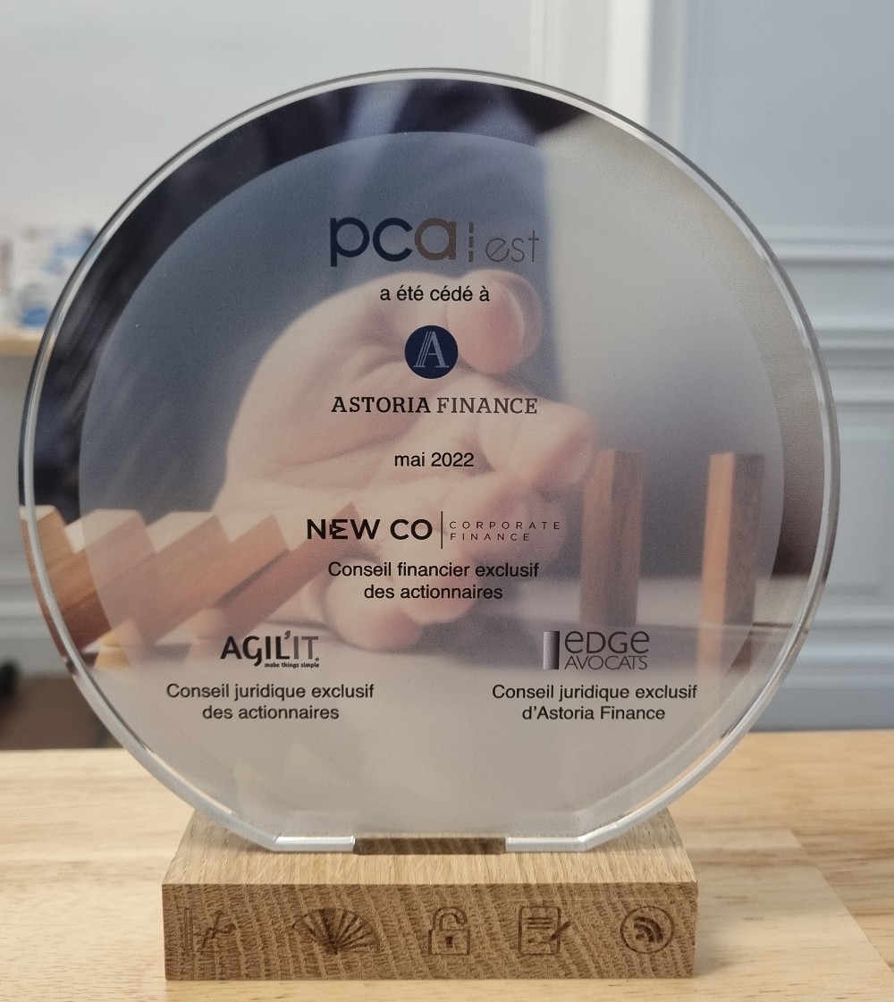 NewCo Corporate Finance advises the IFA PCA EST in the context of the acquisition by Astoria Group