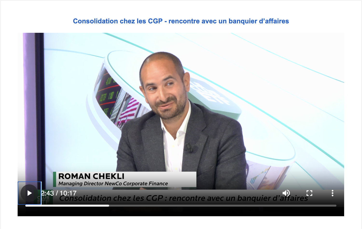 Consolidation chez les CGP – rencontre avec un banquier d’affaires